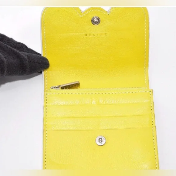 Celine Yellow Floral Vintage Women's Wallet EUC - Picture 6 of 12